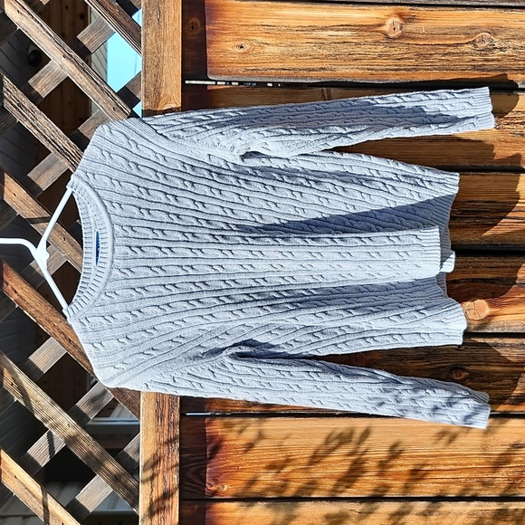 ⭐️Karen Scott Grey Cable Knit Sweater - Picture 1 of 7
